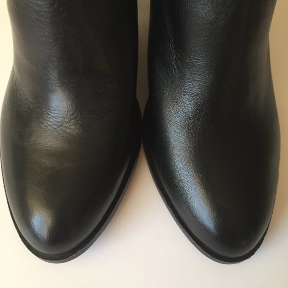LE CHÂTEAU Chunky Heel Ankle Boots Women's Size 6 (US) /37(EUR) /Black Leather - Picture 7 of 11